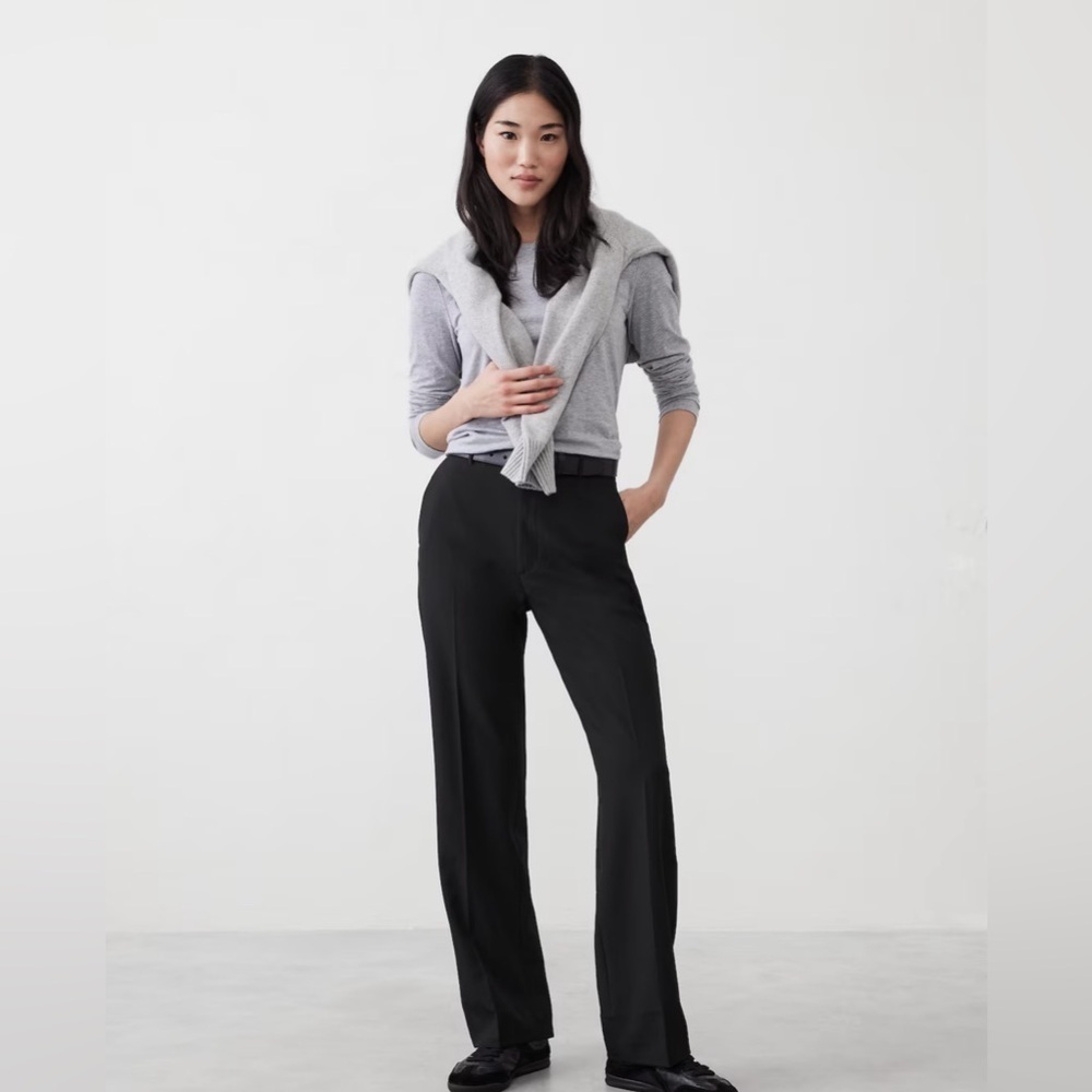 NWT! Banana Republic Black Sculpted Straight Pant 534987 🎈5️⃣